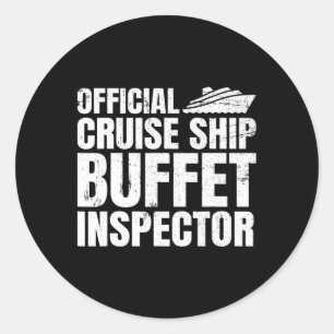 Adesivo Redondo Inspetor Oficial de Buffet de Navio de Cruzeiro Di