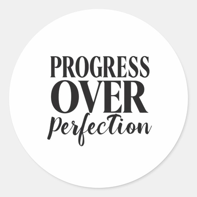 Adesivo Redondo Inspirational Growth Mindset Typography (Frente)