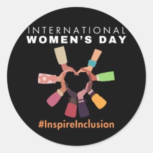 Adesivo Redondo Inspire Inclusion International Women Day