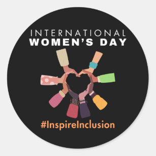 Adesivo Redondo Inspire Inclusion International Women's Day 2024