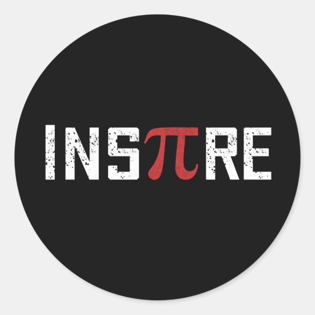 Adesivo Redondo InsPire Pi dia | Feliz dia de matemática (Frente)