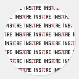 Adesivo Redondo InsPire Pi dia | Presentes de Matemática Feliz Pi-