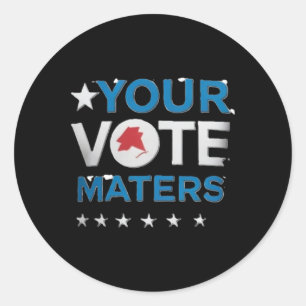 Adesivo Redondo Inspiring Your Vote S 2024 Eletion Poster