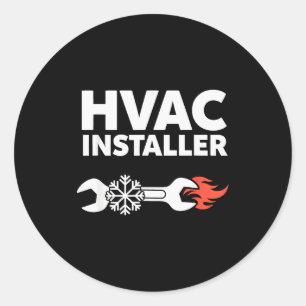 Adesivo Redondo Instalador de Hvac Engraçado Técnico de Hvac Pai D