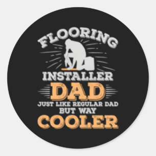 Adesivo Redondo Instaladores de pavimento Pai