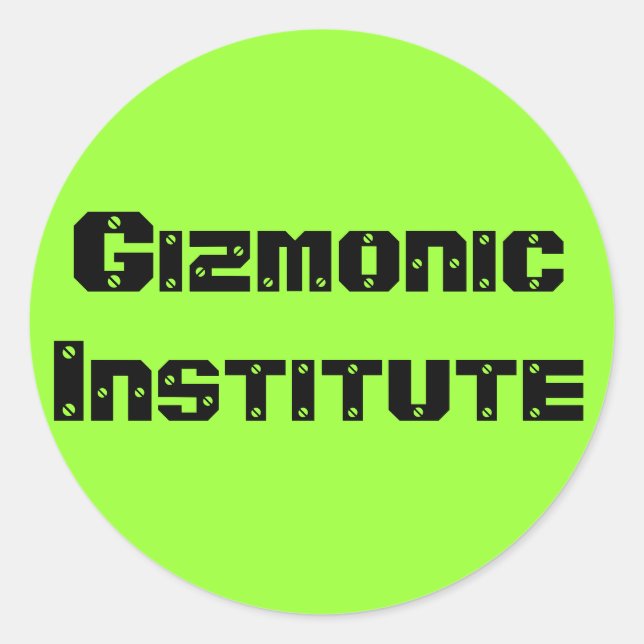 Adesivo Redondo Instituto Gizmonic (Frente)