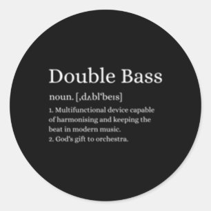 Adesivo Redondo Instrução de Bass Direita com Definição Dupla