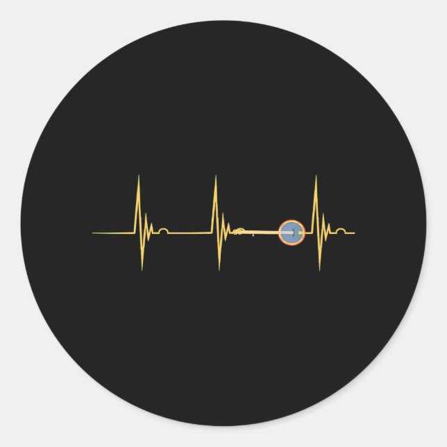 Adesivo Redondo Instrumento de Banjo para Música Nacional Bluegras (Frente)