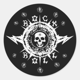 Adesivo Redondo Instrumento Guitarrista Musical Case Rock Banda Le