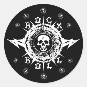 Adesivo Redondo Instrumento Guitarrista Musical Case Rock Banda Le