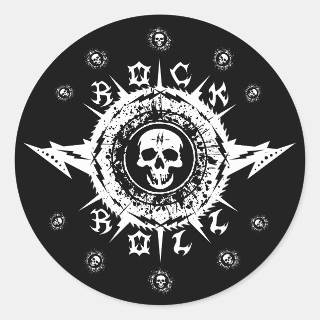 Adesivo Redondo Instrumento Guitarrista Musical Case Rock Banda Le (Frente)