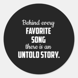 Adesivo Redondo Instrumento Musical Ideia de Presente Sonoro Music