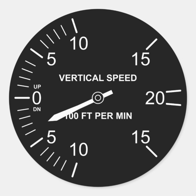 Adesivo Redondo Instrumentos de voo (Frente)