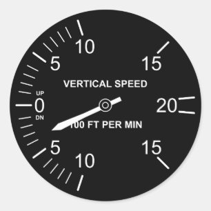 Adesivo Redondo Instrumentos do vôo