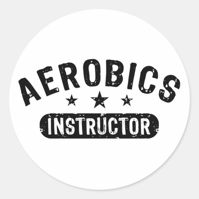 Adesivo Redondo Instrutor de Aeróbios (Frente)