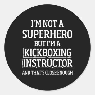 Adesivo Redondo Instrutor de Kickboxing Treino de Kick Boxing _5