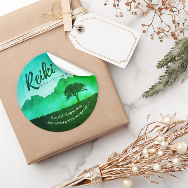 Adesivo Redondo Instrutor de Mediação de Yoga Mestre de Salónica N (Criador carregado)