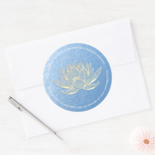 Adesivo Redondo Instrutor de Meditação do YOGA Studio Reiki Dourad