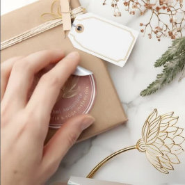 Adesivo Redondo Instrutor de Meditação do YOGA Studio Reiki Dourad