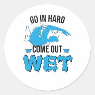 Adesivo Redondo Instrutor de natação Swimmer Nadador Água