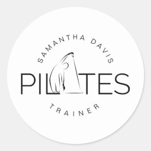 Adesivo Redondo Instrutor Pilates Treinador Pilates