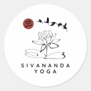 Adesivo Redondo Instrutor Sivananda Yoga _ Sivananda Yoga Beginne