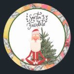 Adesivo Redondo Instrutor Yoga Christmas Santa Claus<br><div class="desc">Yoga Christmas Santa Claus instrutor Classic Round Sticker para Treinador,  Instrutor,  professor,  amigos,  mãe,  pai,  namorada/namorado,  colaborador,  anfitrião,  vizinho,  ele/ela,  casais,  avós,  chefe,  filhos,  melhor amigo,  família,  sogros,  esquadrão,  equipe, </div>