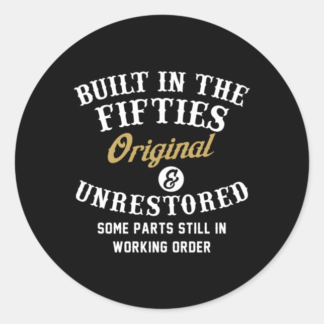 Adesivo Redondo Integrado No Anos 50 Original Não Restaurado Algum (Frente)