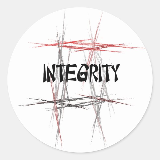 Adesivo Redondo Integridade das Artes Marciais (Frente)