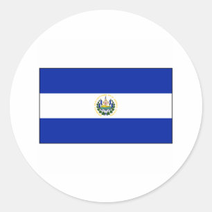 Adesivo Redondo International da BANDEIRA de El Salvador