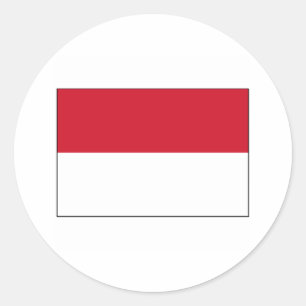 Adesivo Redondo International da BANDEIRA de Indonésia