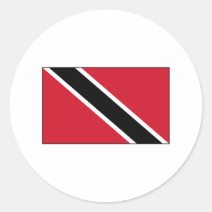Adesivo Redondo International da BANDEIRA de Trinidad