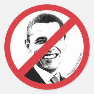 Adesivo Redondo International NÃO! Obama