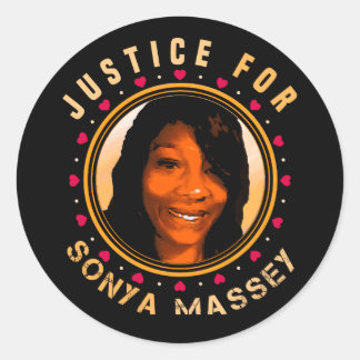 Adesivo Redondo Intervenção de Sonya Massey