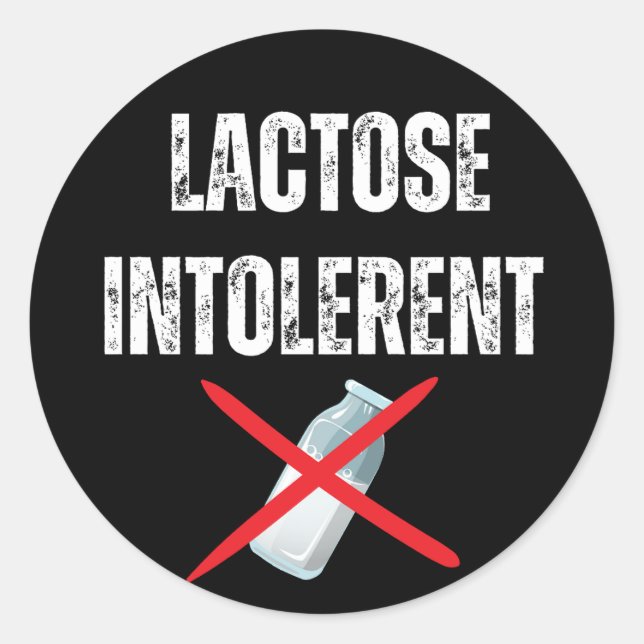 Adesivo Redondo Intolerância à lactose (Frente)