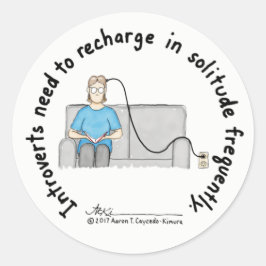 Adesivo Redondo Introdução: Recharge Sticker