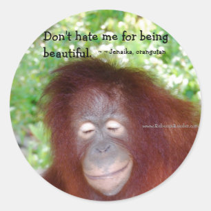 Adesivo Redondo Inveja: Redhead bonito