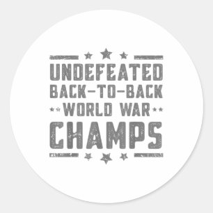 Adesivo Redondo Invencível Dois Campeões da Guerra Mundial 4 De Ju