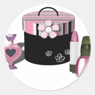 Adesivo Redondo Invente a Garota Cosmética