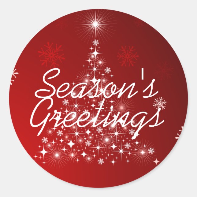 Adesivo Redondo Inverno Brilho: Saudações de Época (Frente)