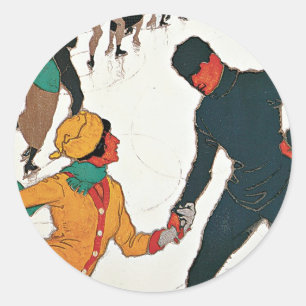 Adesivo Redondo Inverno em Davos