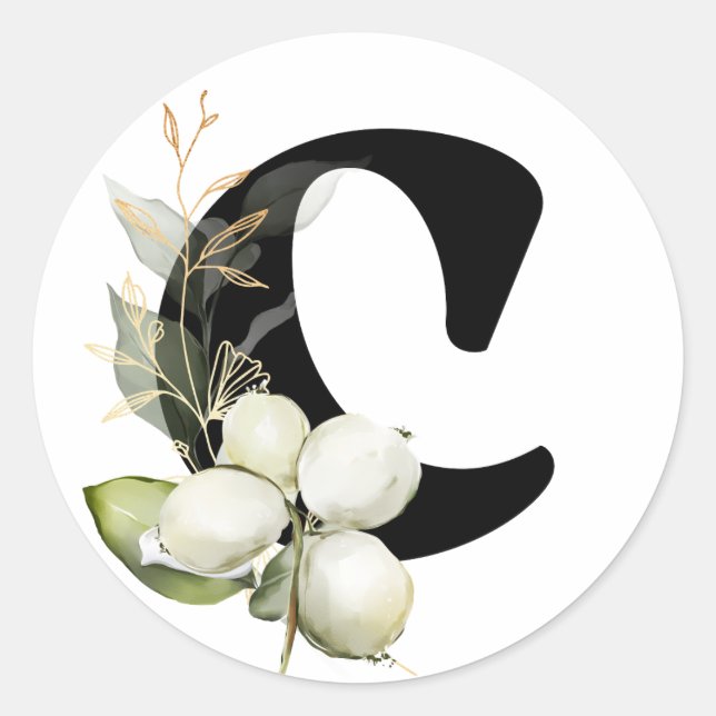 Adesivo Redondo inverno MONOGRAM alfabeto cirílico búlgaro  Classe (Frente)