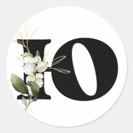 Adesivo Redondo inverno MONOGRAM alfabeto cirílico búlgaro  Classe