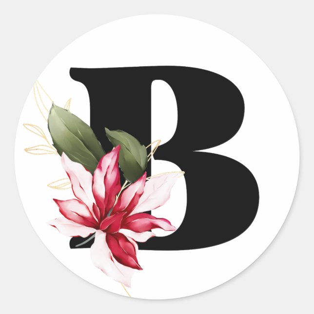 Adesivo Redondo inverno MONOGRAM alfabeto cirílico búlgaro  Classe (Frente)