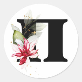 Adesivo Redondo inverno MONOGRAM alfabeto cirílico búlgaro  Classe