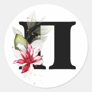 Adesivo Redondo inverno MONOGRAM alfabeto cirílico búlgaro  Classe