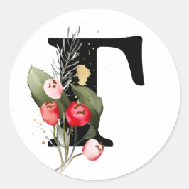 Adesivo Redondo inverno MONOGRAM alfabeto cirílico búlgaro  Classe