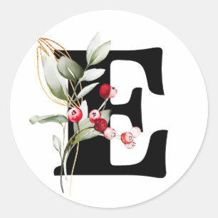 Adesivo Redondo inverno MONOGRAM alfabeto cirílico búlgaro  Classe