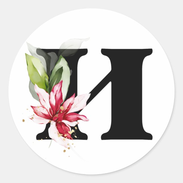 Adesivo Redondo inverno MONOGRAM alfabeto cirílico búlgaro  Classe (Frente)