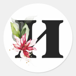 Adesivo Redondo inverno MONOGRAM alfabeto cirílico búlgaro  Classe